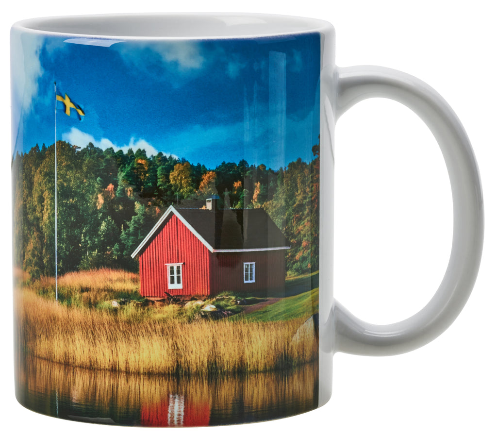Porzellantasse Schweden Landschaft