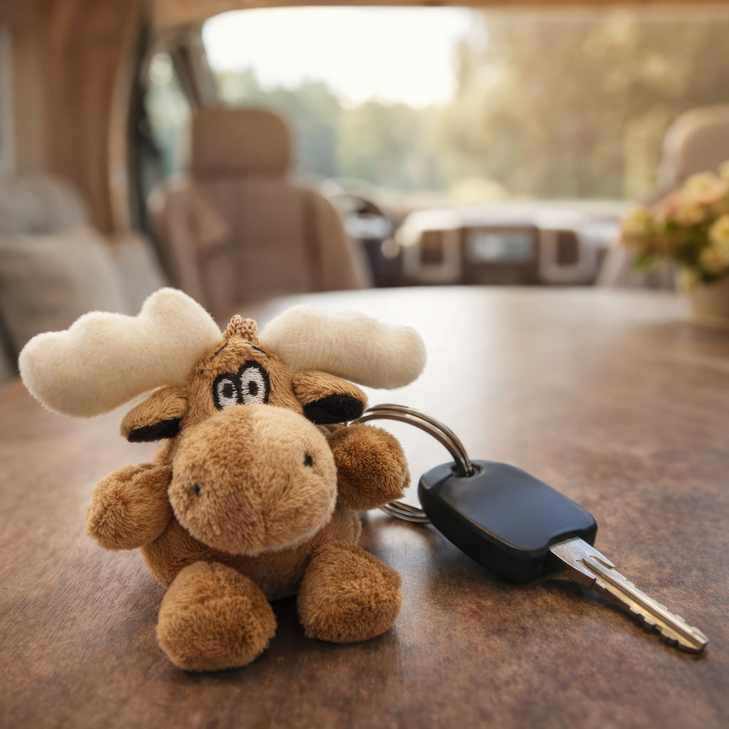 Moose keychain plush toy